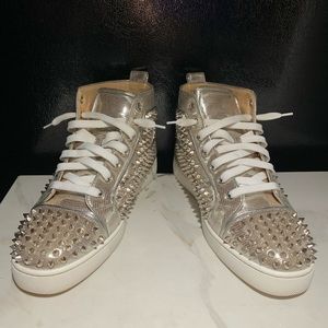 Christian Louboutin Louis Flat Laminato Dino/Specchio/Spikes High Top sneakers